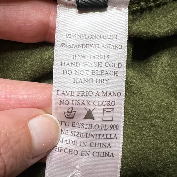 NWT New Mix Fleece Lined Hi Rise Full Length Seamless Leggings Olive Women’s OS - Picture 7 of 7